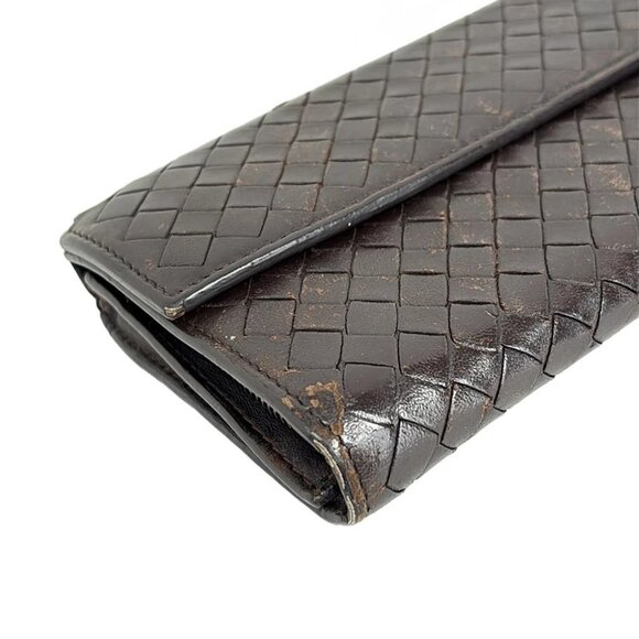 BOTTEGA VENETA Intrecciato 150509 Dark Brown Leather - Long Wallet - Picture 3 of 6